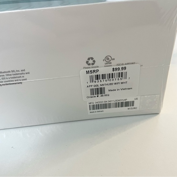 New Google Home Nest Hub White 7”Display Tablet 2nd Generation WiFi Never Used - Picture 5 of 5